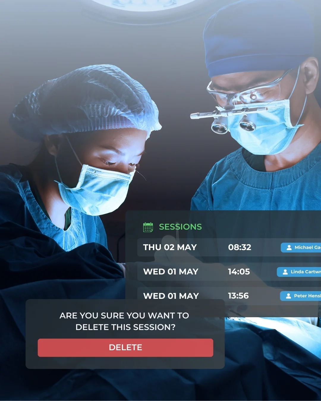 Delete any session, any time. Permanently